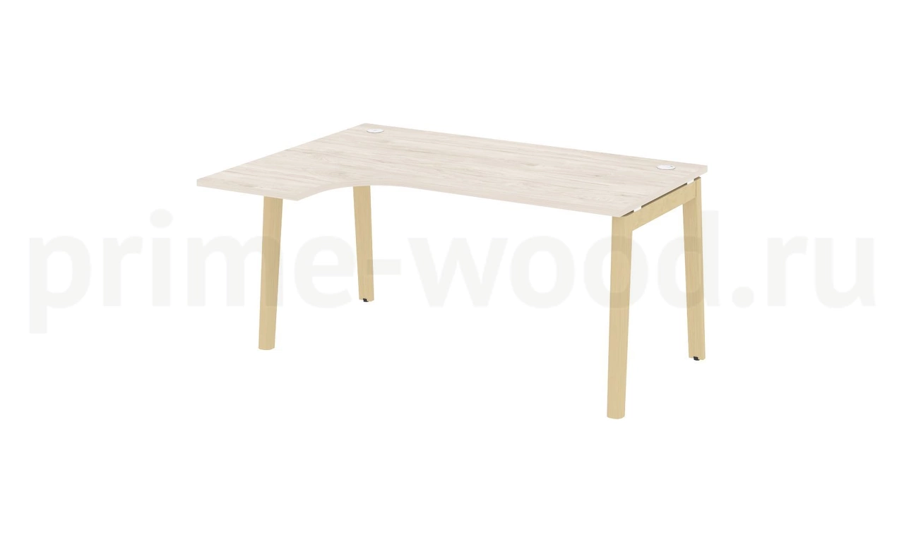 Стол эргономичный левый, опоры - массив дерева ONIX WOOD 158x118x75 - фото 5